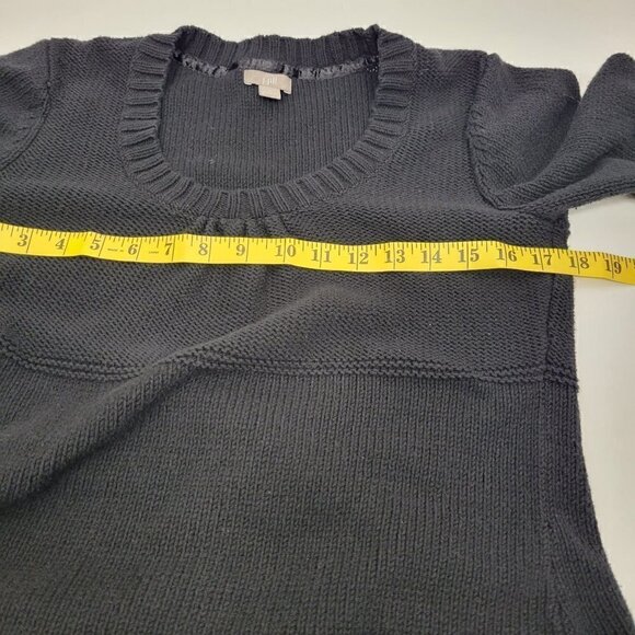 J. Jill Women's Knitted Long Sleeve Scoop Neck Black Sweater Size Small - Picture 13 of 13